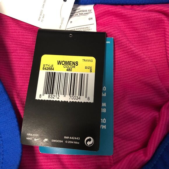Nike Reversible Dri-Fit Shorts Women S Athletic Workout Running Swoosh Blue Pink - Picture 7 of 7